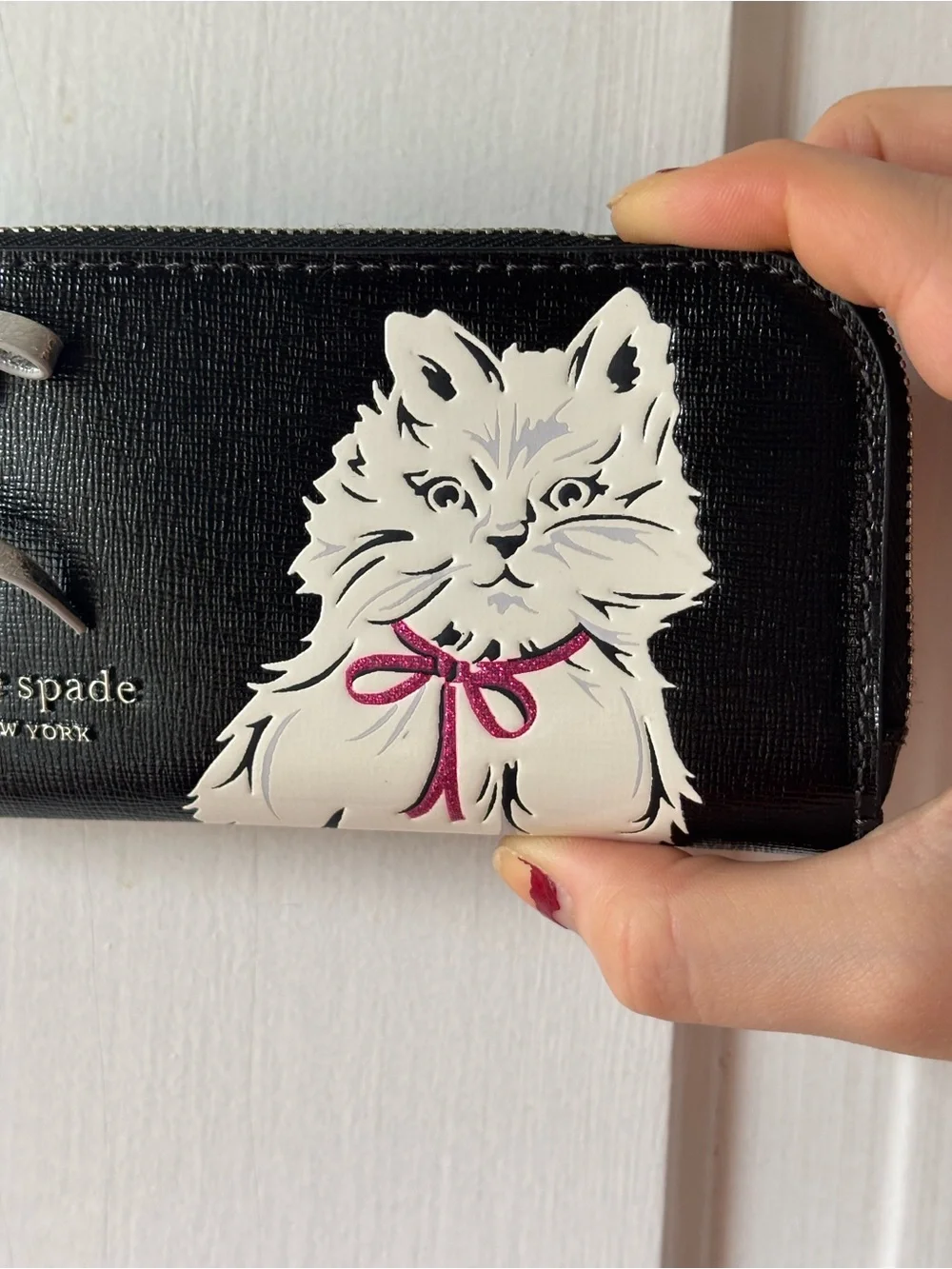 Kate Spade Whiskers Cat Zip Wallet